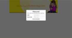 Desktop Screenshot of musicforlearning.com