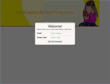 Tablet Screenshot of musicforlearning.com